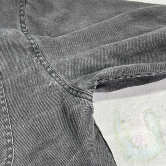 Vintage Casanova Italy Chore Shirt‎ Jacket XL Black Canvas Green Corduroy Collar - Picture 11 of 16